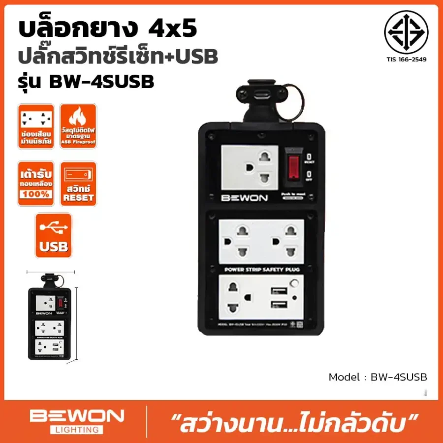 บล็อกยาง 4x5 รุ่น BW-4SUSB