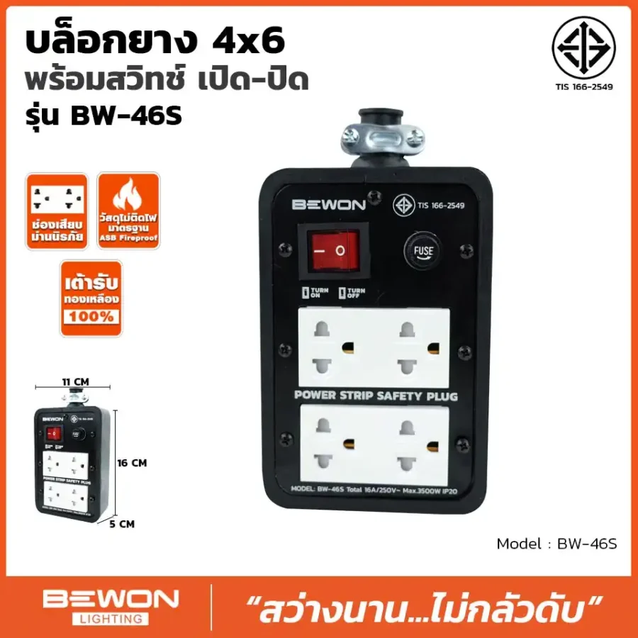 บล็อกยาง 4x6 รุ่น BW-46S